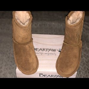 Tan toddler BearPaw boots